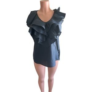 Lafayette 148 NY riffled sleeveless top size 16